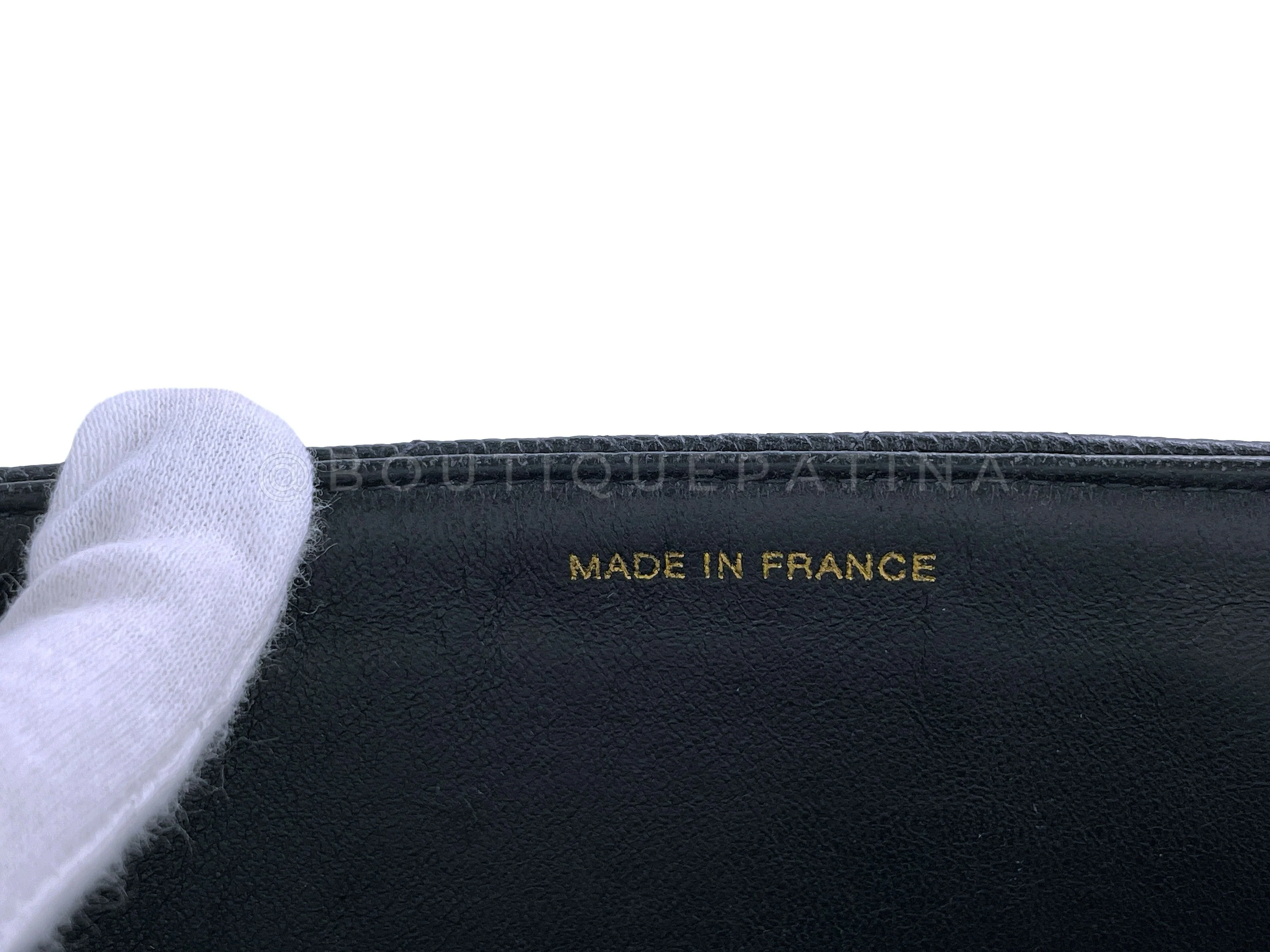 Chanel Vintage 1998 Black Caviar Classic Jumbo Flap Bag 24k GHW - Image 12