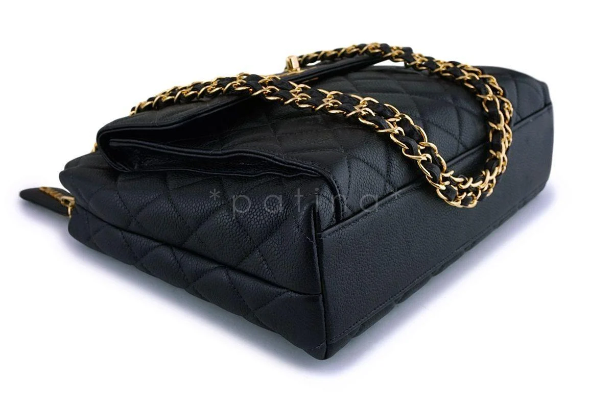 Chanel Vintage Black Caviar Classic Flap Tote Bag 24k GHW - Image 7