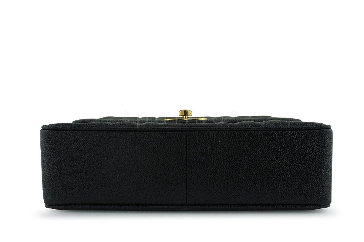 Chanel Vintage Black Caviar Classic Mademoiselle Kelly Flap Bag - Image 5