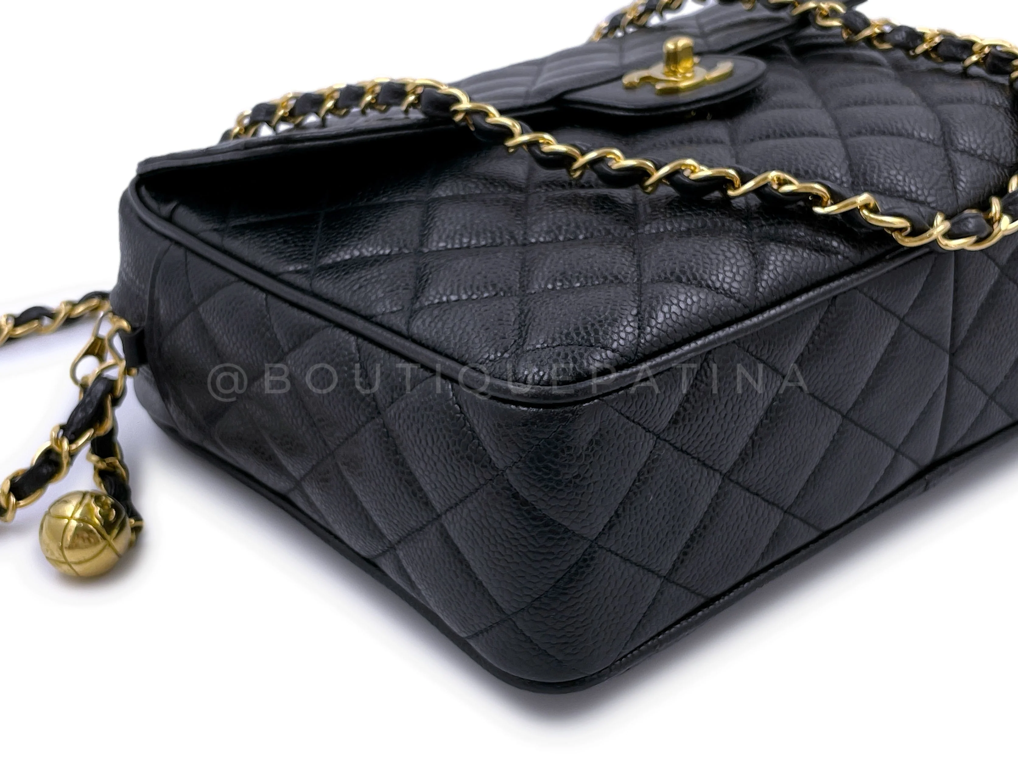 Chanel Vintage Black Caviar Flap Camera Case Bag 24k GHW - Image 7