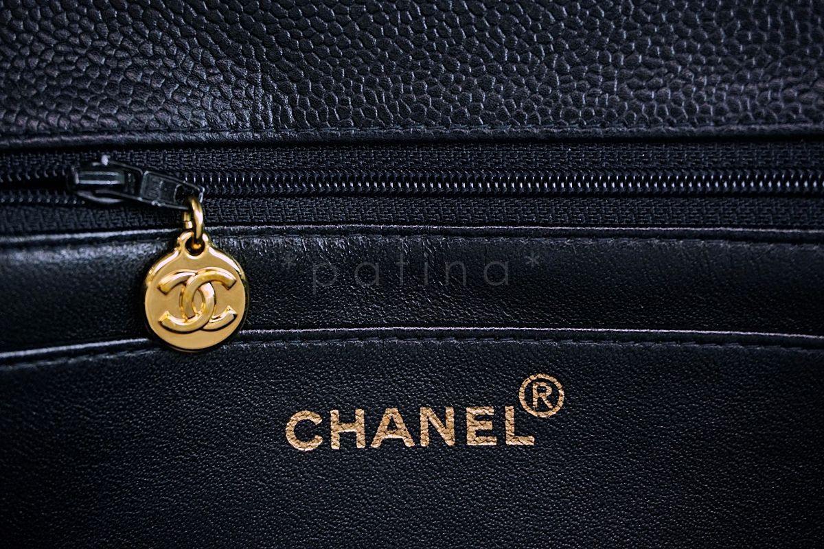 Chanel Vintage Black Caviar Pocket Classic Diana Flap Bag 24k GHW - Image 12