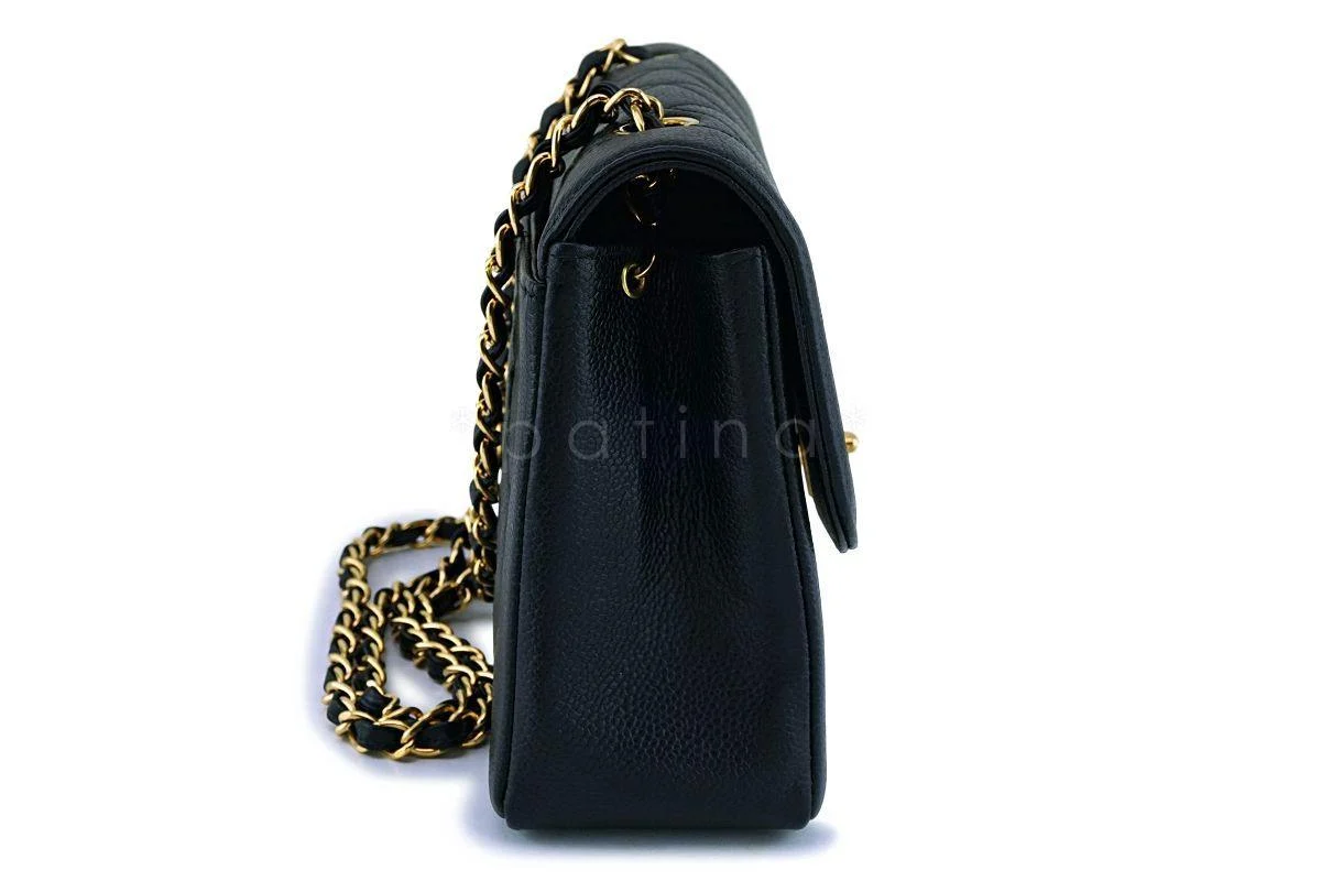 Chanel Vintage Black Caviar Pocket Classic Diana Flap Bag 24k GHW - Image 5