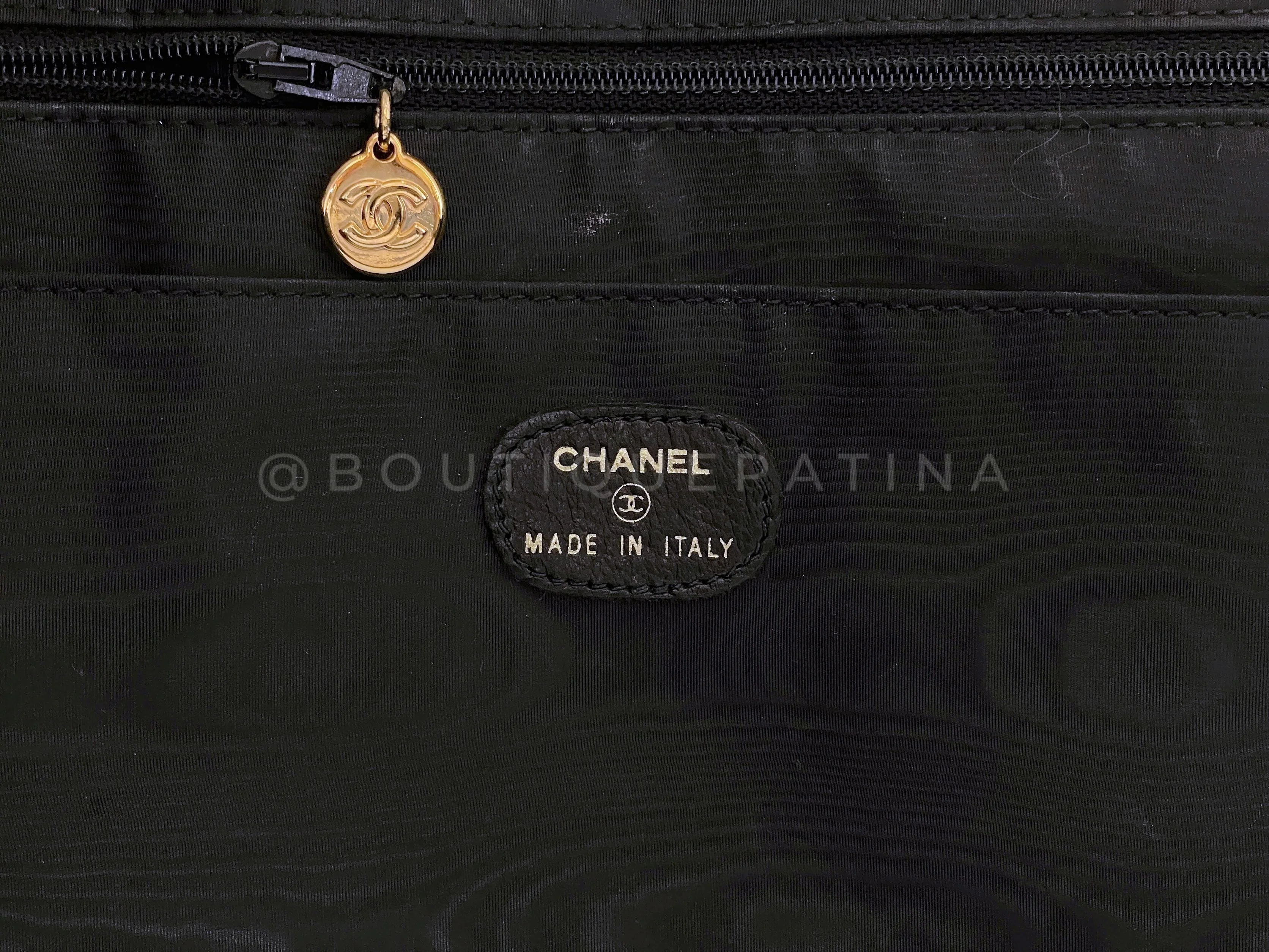 Chanel Vintage Black Caviar Portfolio Work Tote Bag 24k GHW - Image 10