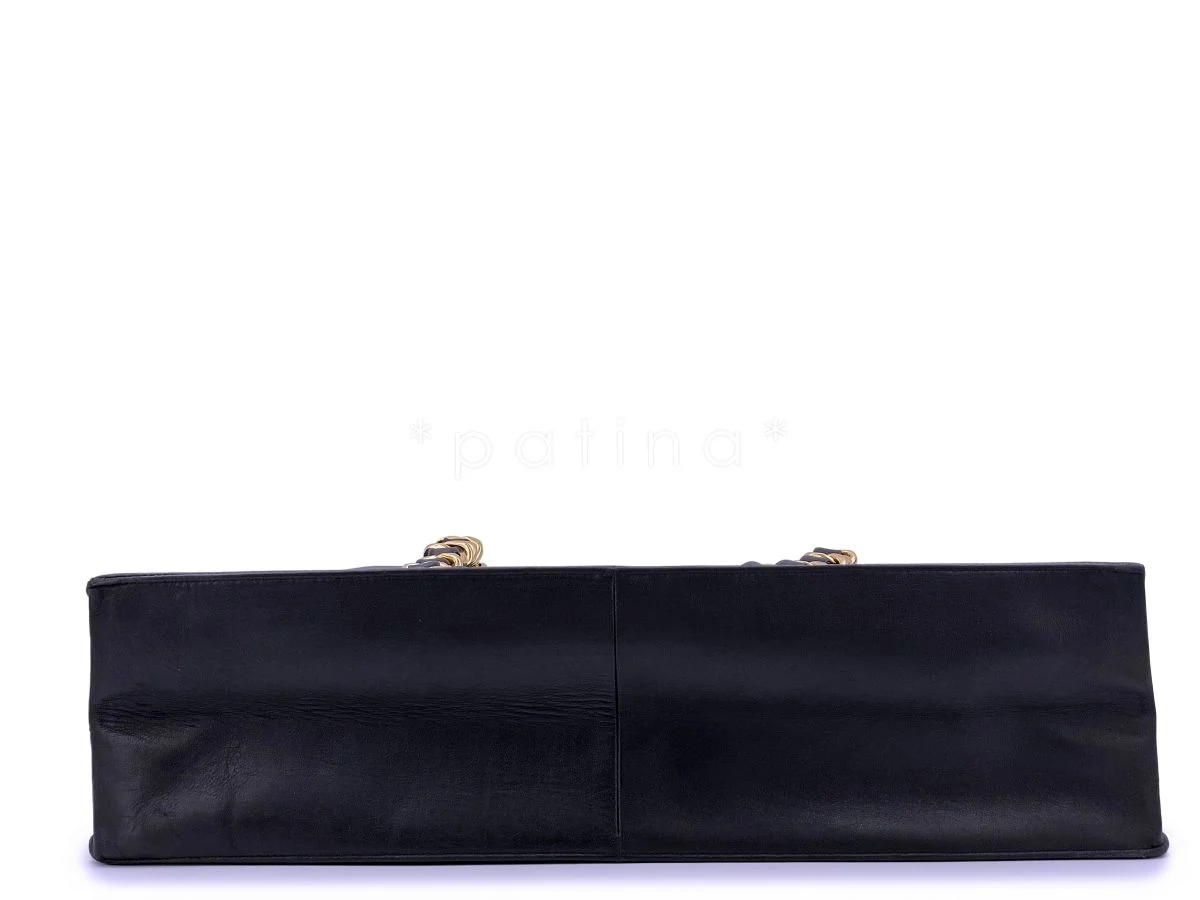 Chanel Vintage Black Chunky Chain Shopper Tote Bag 24k GHW - Image 6