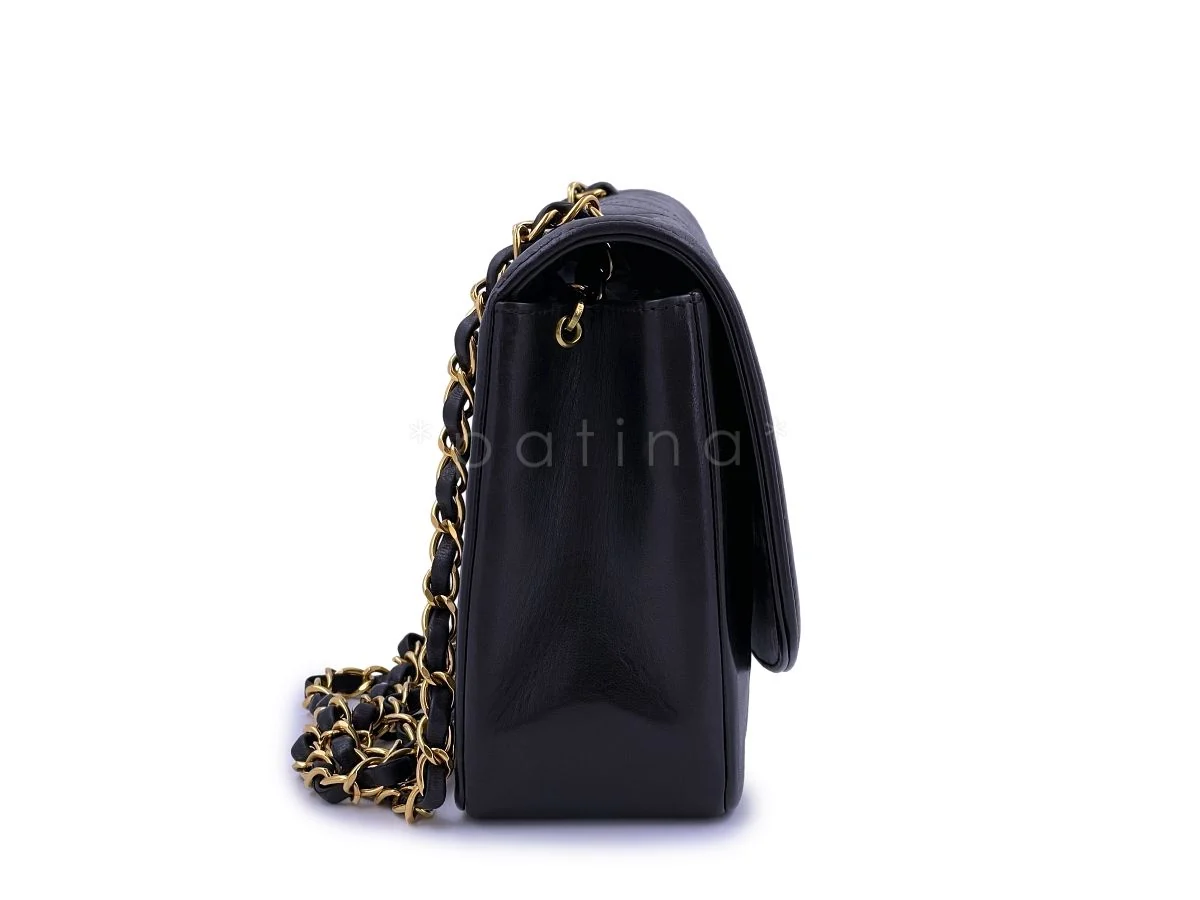 Chanel Vintage Black Diana Flap Bag Medium Lambskin 24k GHW - Image 4