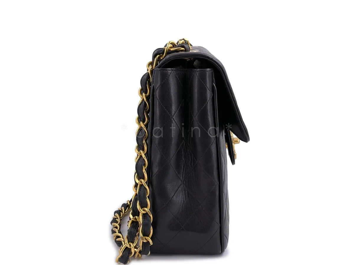 Chanel Vintage Black Jumbo Classic Flap Bag 24k GHW - Image 4