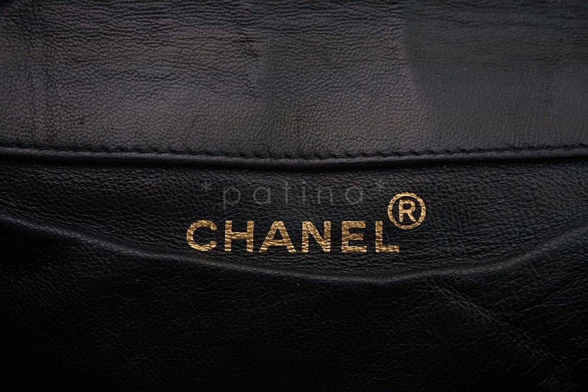 Chanel Vintage Black Lambskin Classic Quilted Backpack Bag 24k GHW - Image 10
