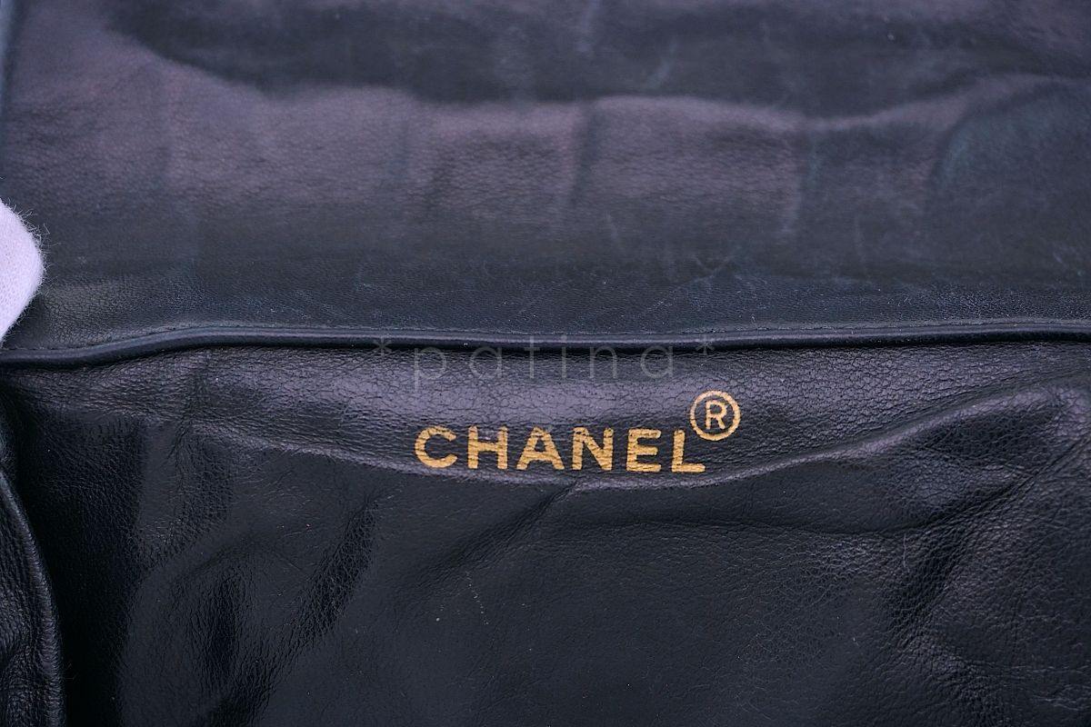 Chanel Vintage Black Lambskin Classic Quilted Backpack Bag 24k GHW - Image 12