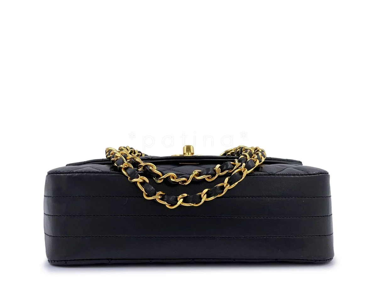 Chanel Vintage Black Lambskin Curved Flap Bag 24k GHW - Image 6