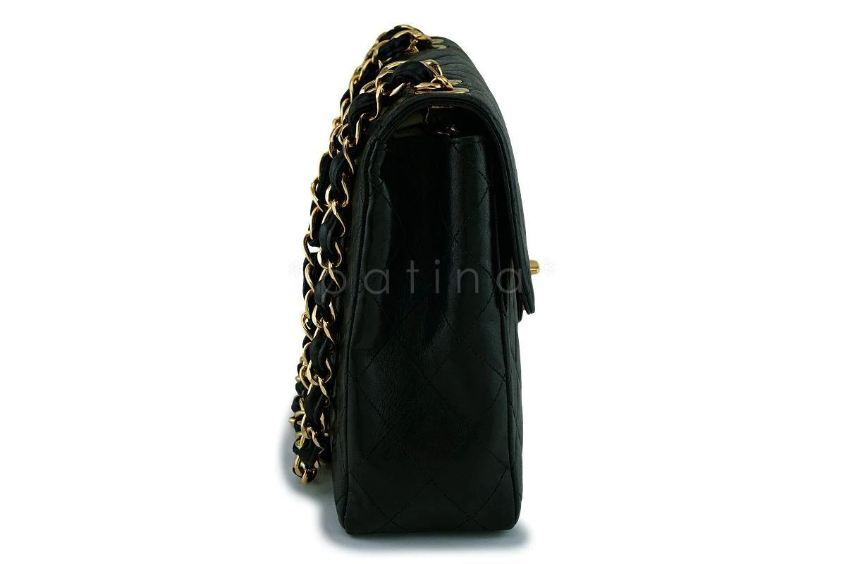 Chanel Vintage Black Lambskin Jumbo Flap Bag 24k GHW - Image 4