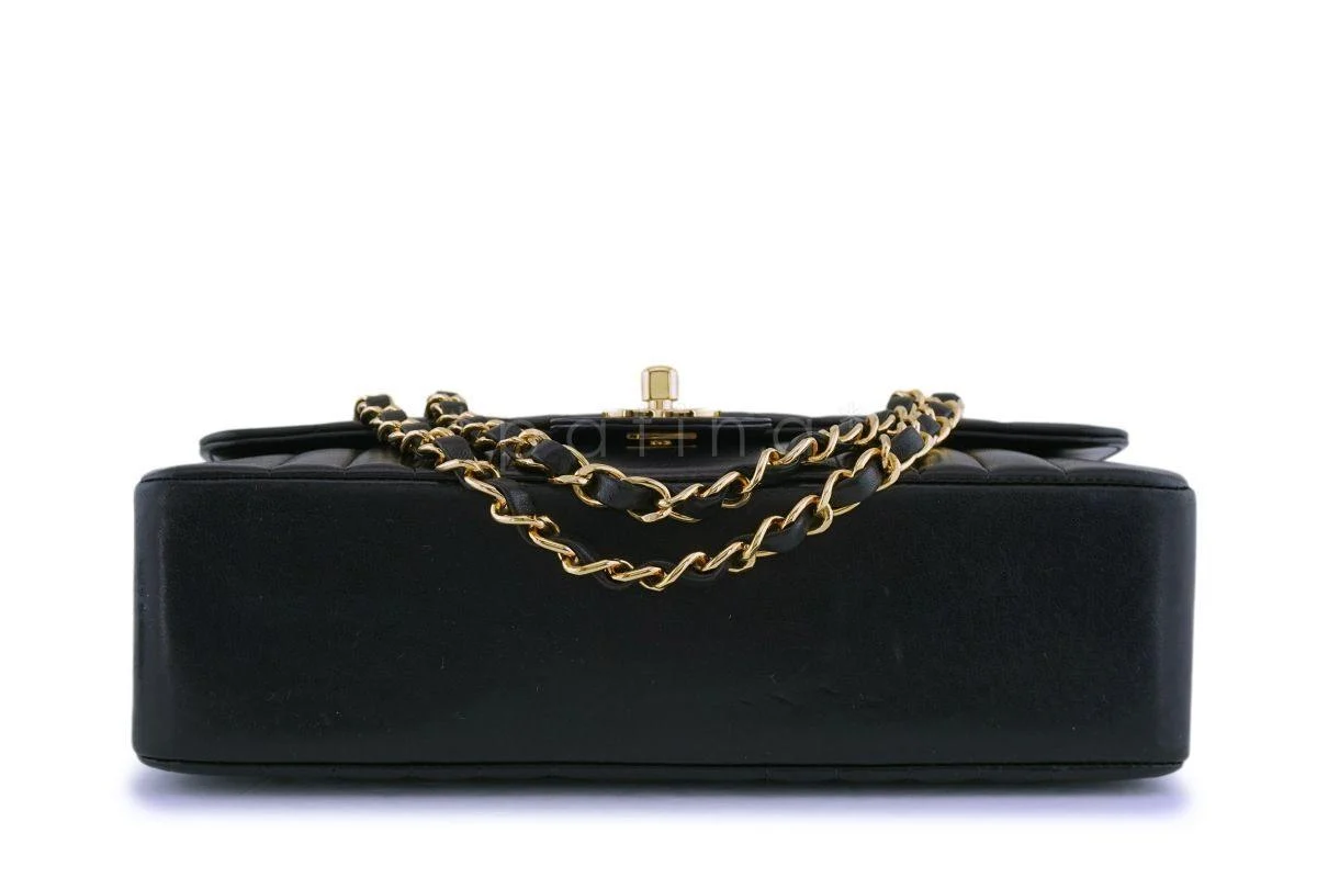 Chanel Vintage Black Lambskin Medium Mademoiselle Classic Flap Bag 24k GHW - Image 6