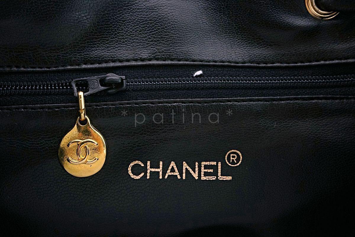 Chanel Vintage Black Lambskin Oversized CC Backpack Bag 24k GHW - Image 10