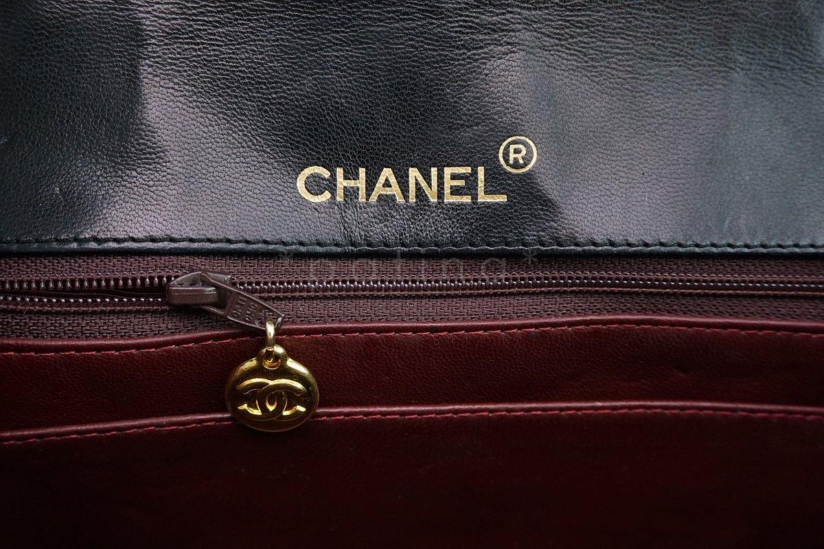 Chanel Vintage Black Lambskin Rounded Quilted Flap Bag 24k GHW - Image 11
