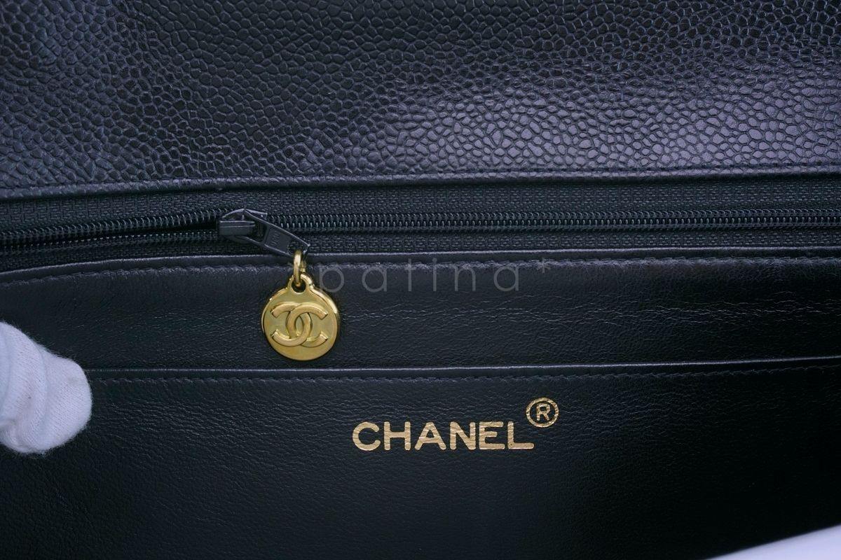 Chanel Vintage Black Mademoiselle Caviar Kelly Bag 24k GHW - Image 11