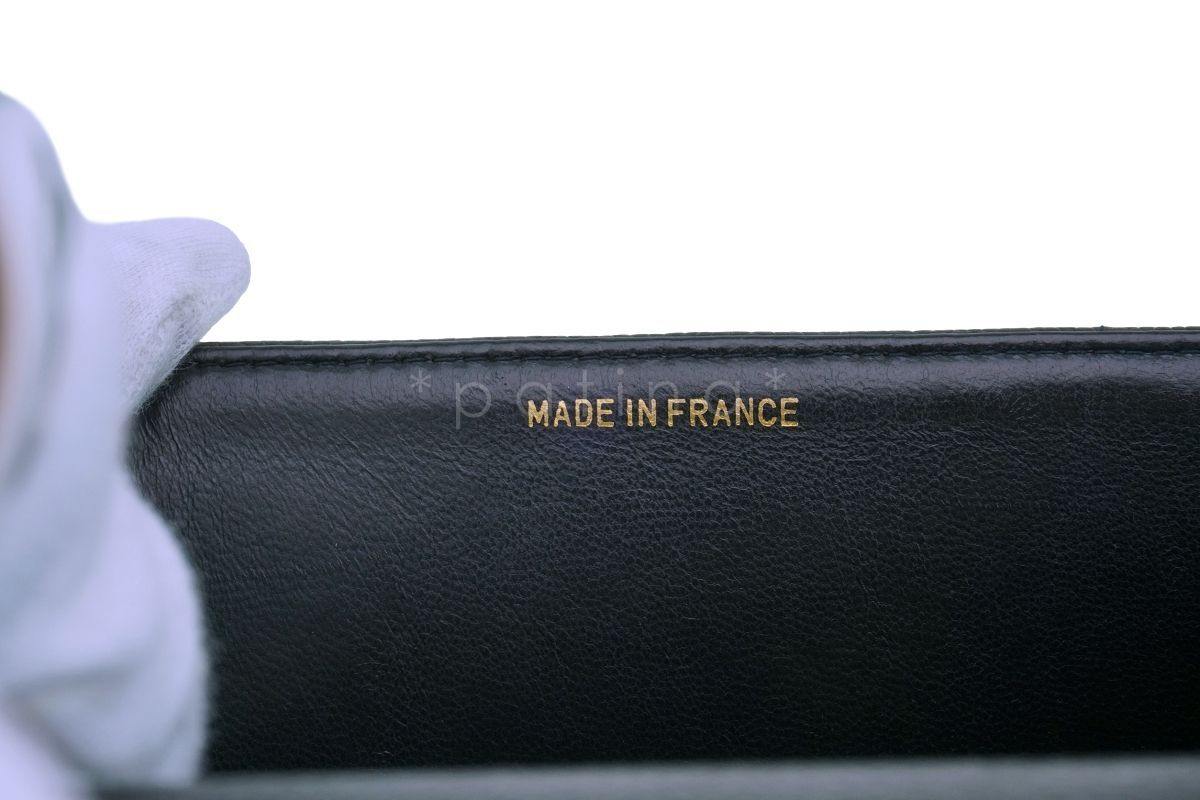 Chanel Vintage Black Mademoiselle Caviar Kelly Bag 24k GHW - Image 12