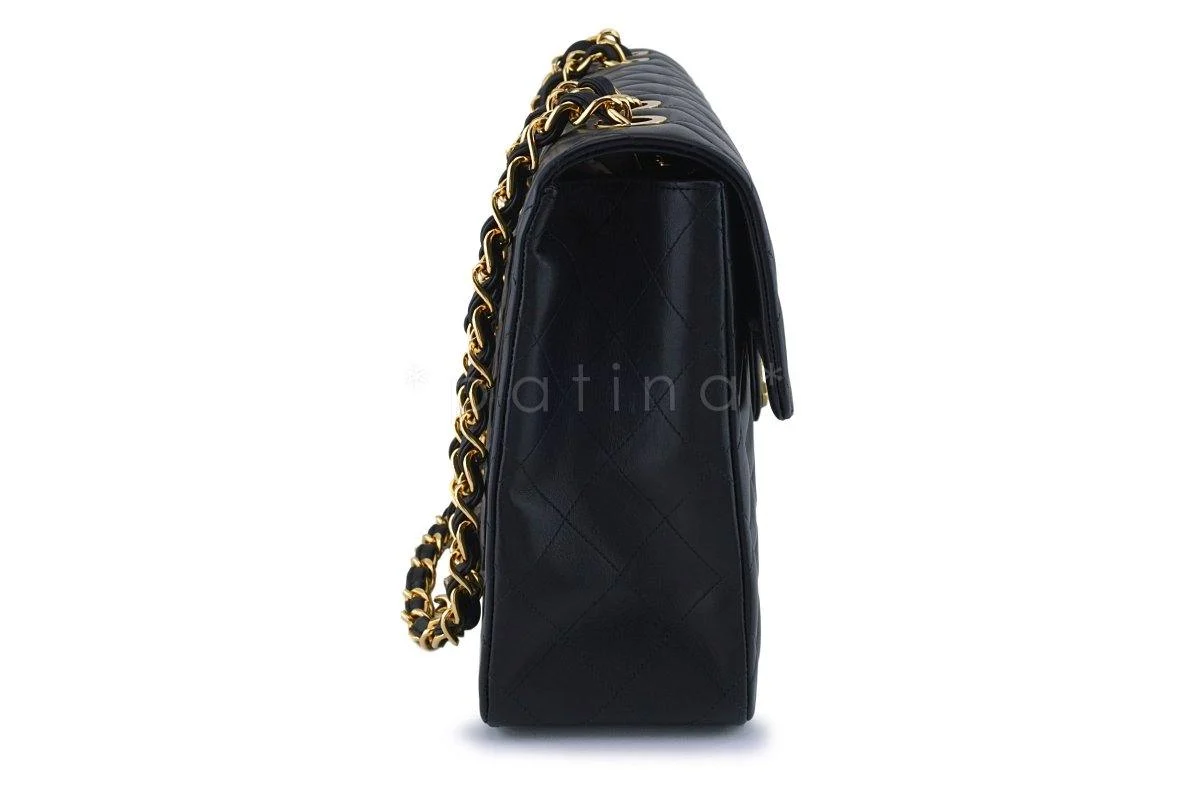 Chanel Vintage Black Maxi Jumbo XL Classic Flap Bag 24k GHW FTD FTD - Image 4
