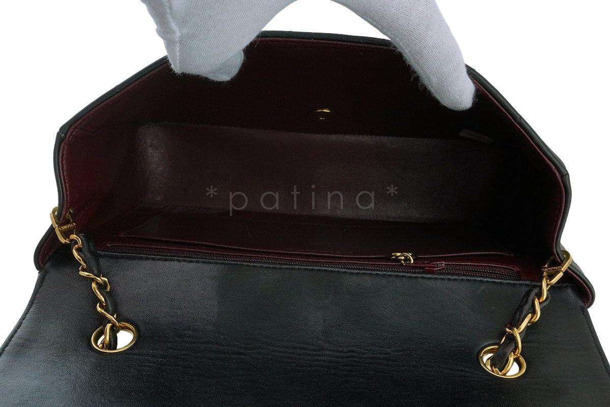 Chanel Vintage Black Medium Classic Diana Flap Bag 24k GHW - Image 10