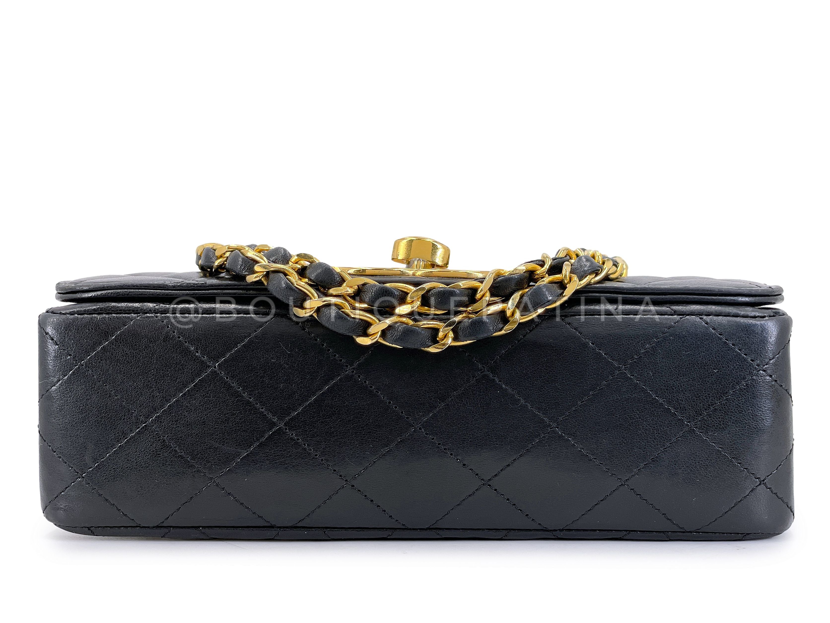 Chanel Vintage Black Oversized CC Full Flap Bag 24k GHW KOH - Image 6