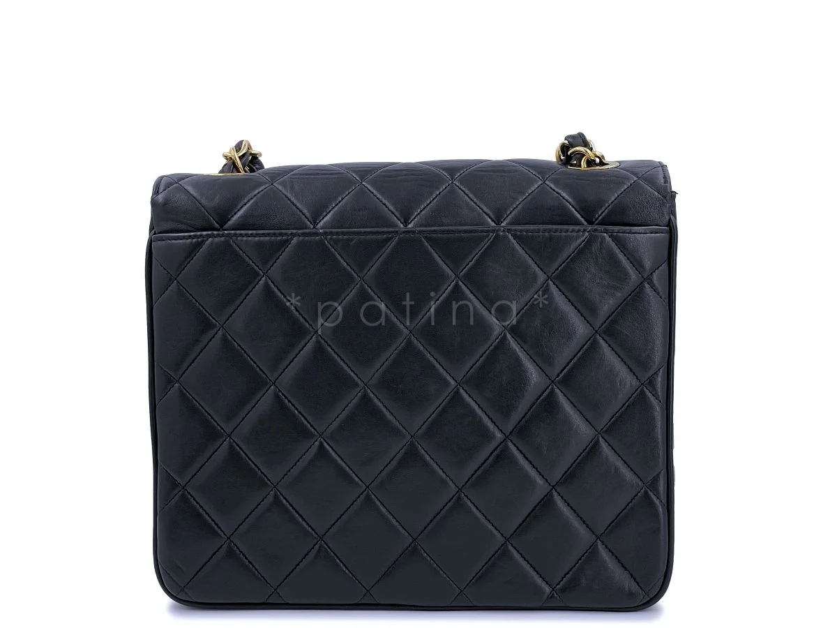 Chanel Vintage Black Oversized CC Medium Tall Classic Crossbody Flap Bag 24k GHW - Image 5