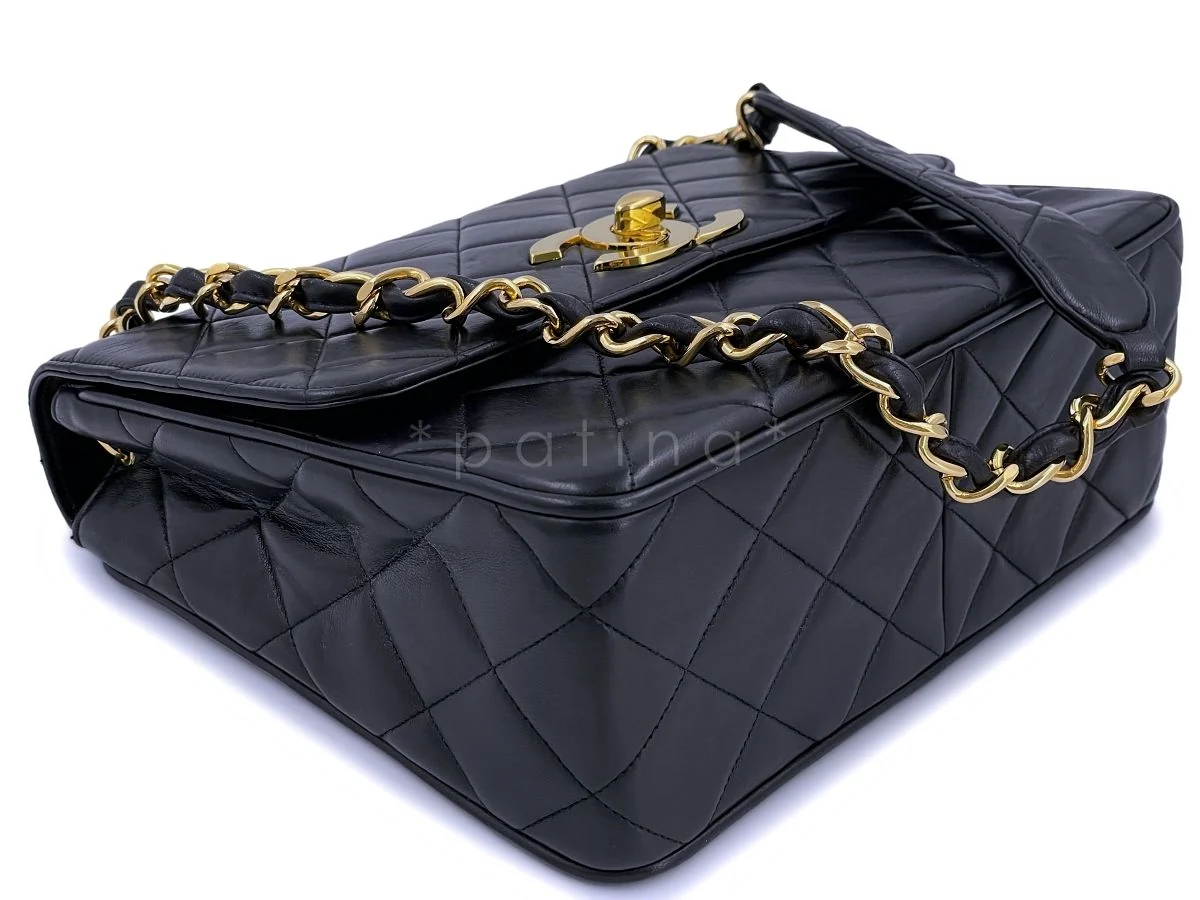Chanel Vintage Black Oversized CC Medium Tall Classic Crossbody Flap Bag 24k GHW - Image 7