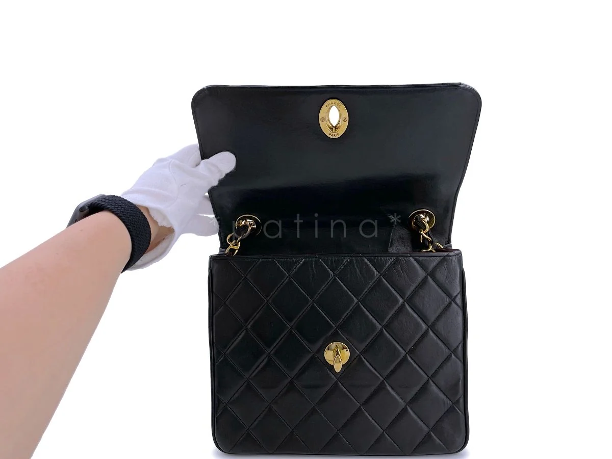 Chanel Vintage Black Oversized CC Medium Tall Classic Crossbody Flap Bag 24k GHW - Image 9