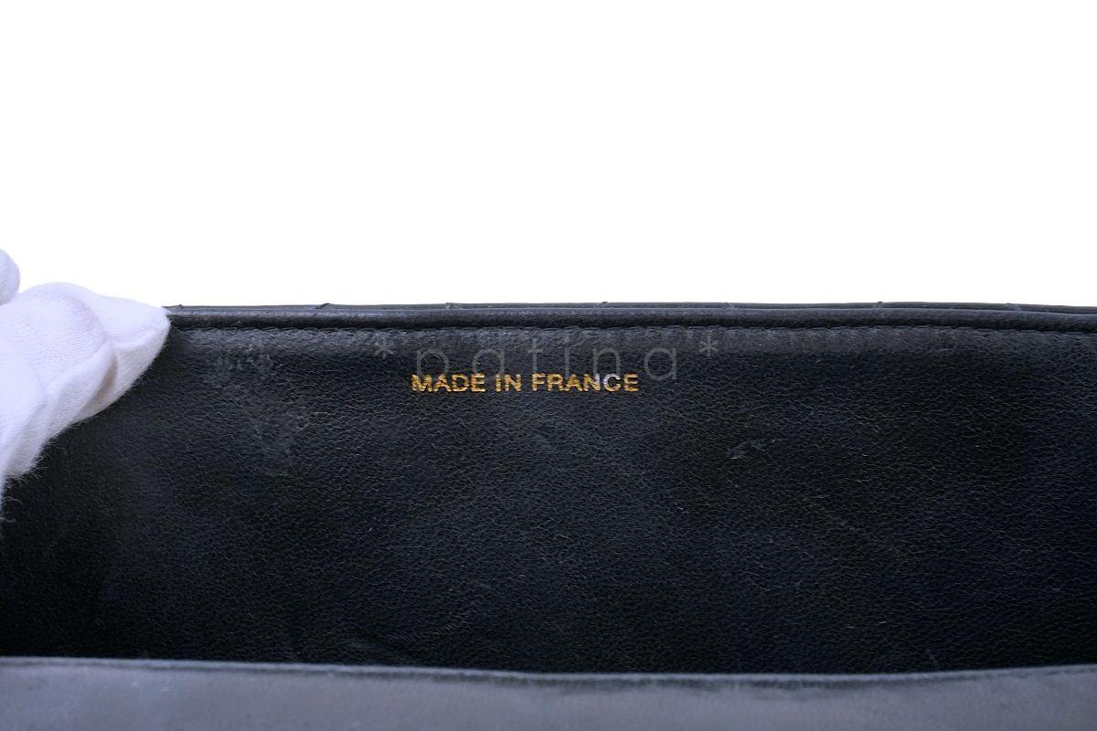 Chanel Vintage Black Patent Jumbo Classic Flap Bag 24k GHW - Image 12