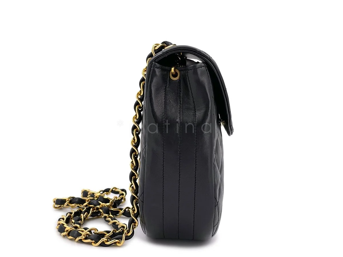 Chanel Vintage Black Round Mini Flap Bag with Oversized CC 24k GHW HWA - Image 4