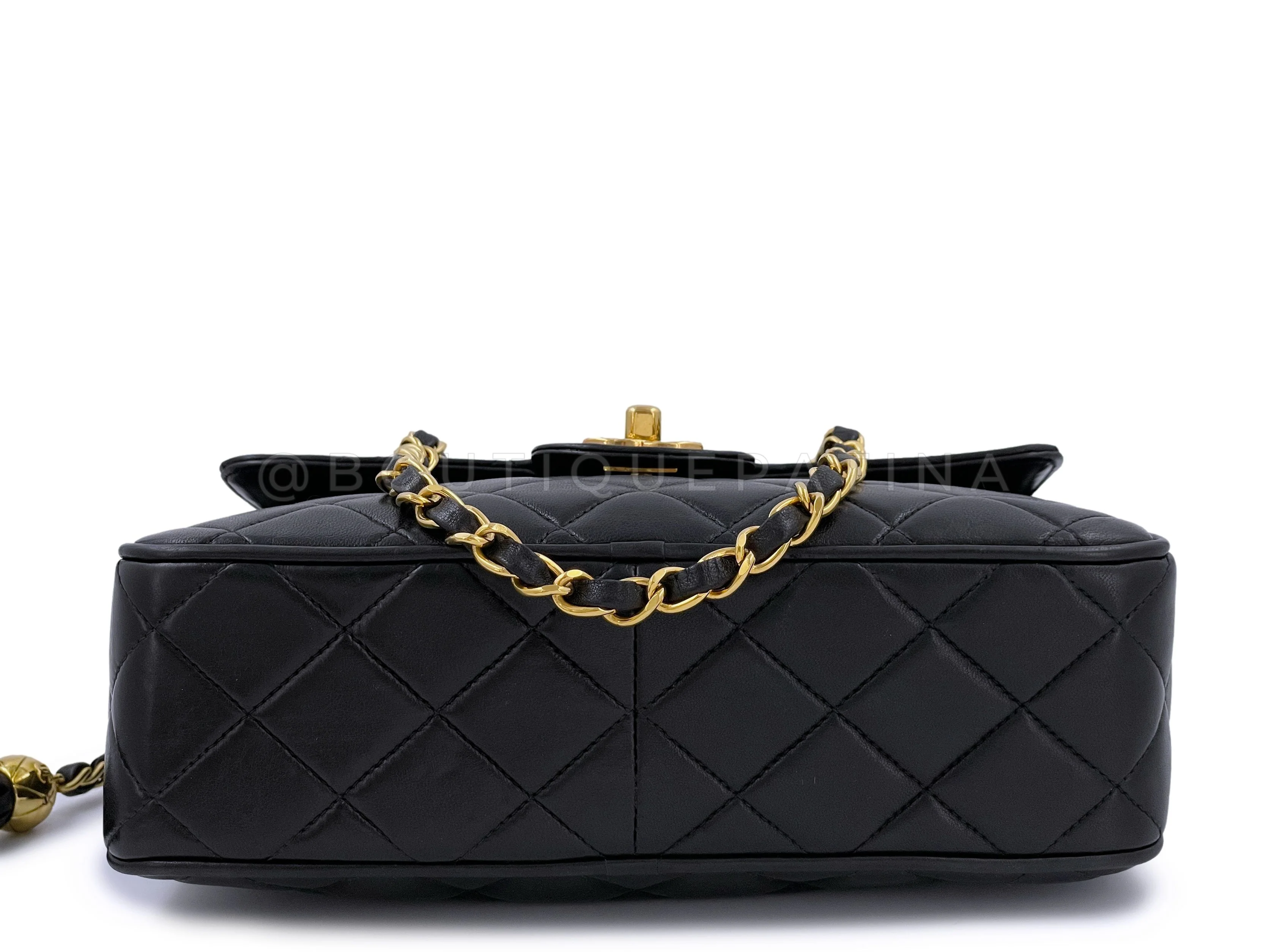 Chanel Vintage Black Small Classic Flap Camera Case Bag 24k GHW - Image 6