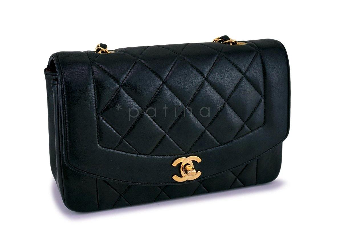 Chanel Vintage Black Small Diana Flap Bag 24k GHW - Image 3