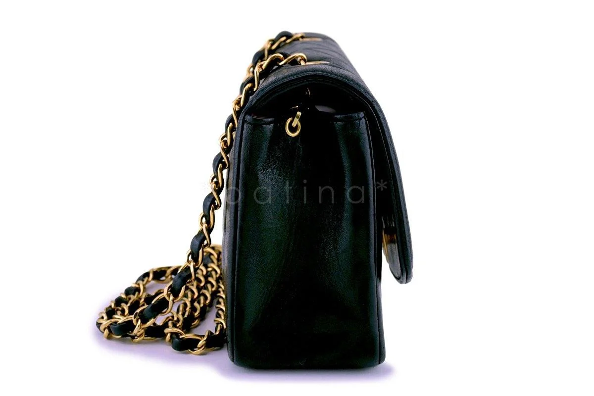 Chanel Vintage Black Small Diana Flap Bag 24k GHW - Image 4