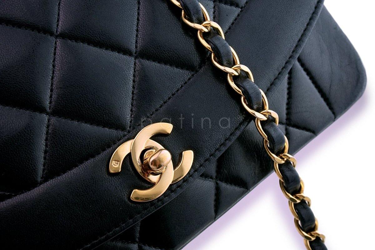 Chanel Vintage Black Small Diana Flap Bag 24k GHW - Image 8