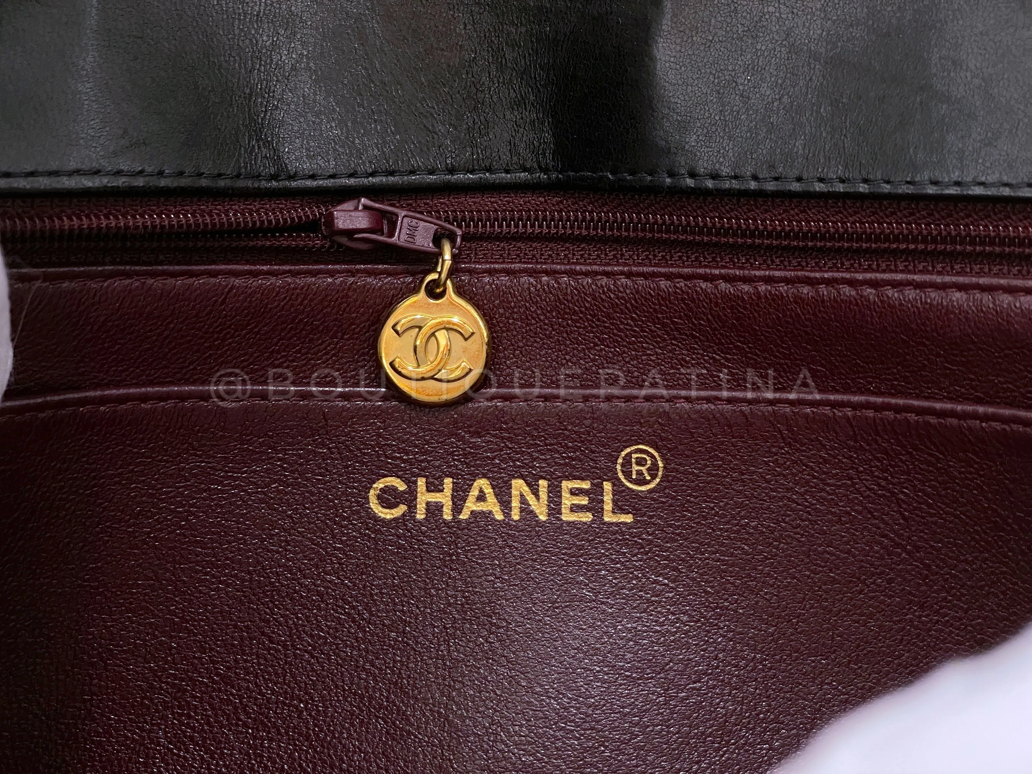 Chanel Vintage Black Small Diana Flap Bag 24k GHW Lambskin - Image 11