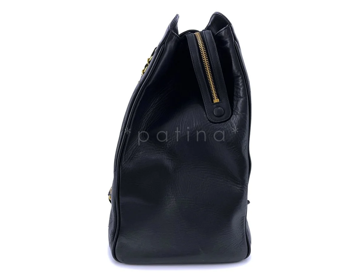 Chanel Vintage Black Supermodel Weekender XXL Tote Bag 24k GHW WR2 - Image 5