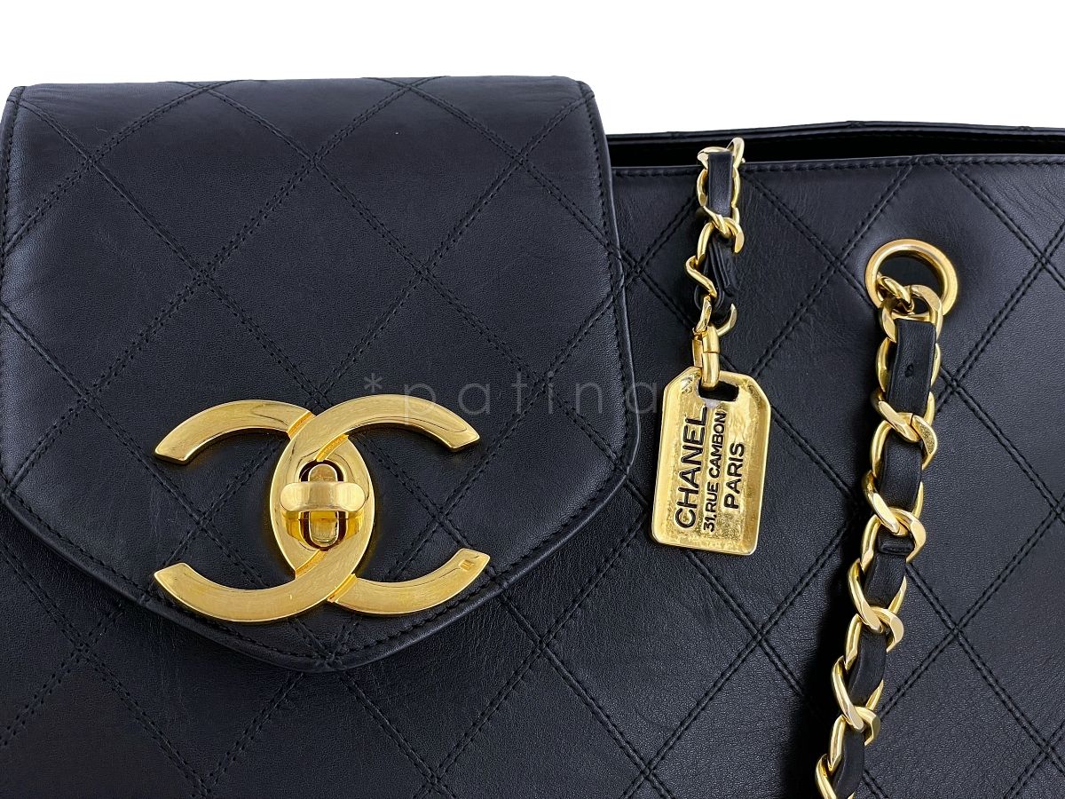 Chanel Vintage Black Supermodel Weekender XXL Tote Bag 24k GHW WR2 - Image 9