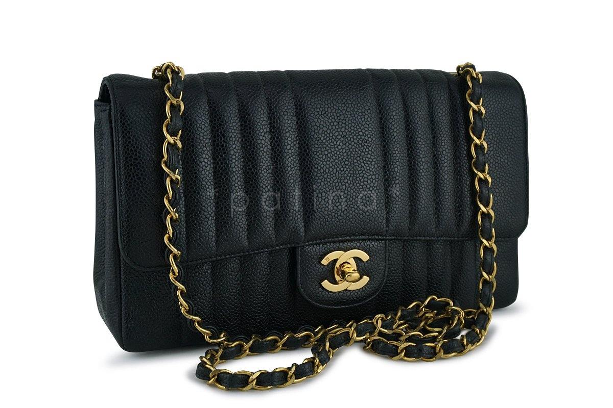 Chanel Vintage Caviar Black Mademoiselle Classic Medium Flap Bag - Image 2