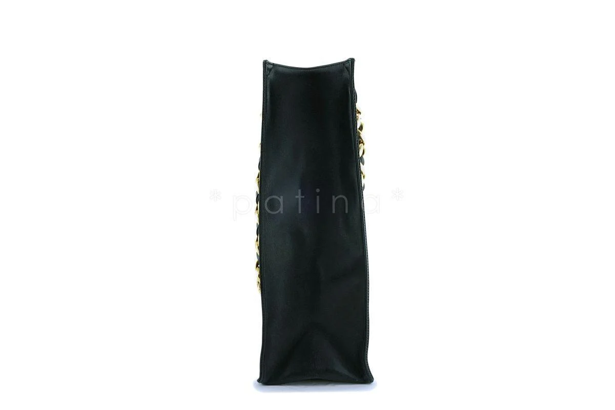 Chanel Vintage Chunky Chain Timeless Tote Bag 24k GHW - Image 5