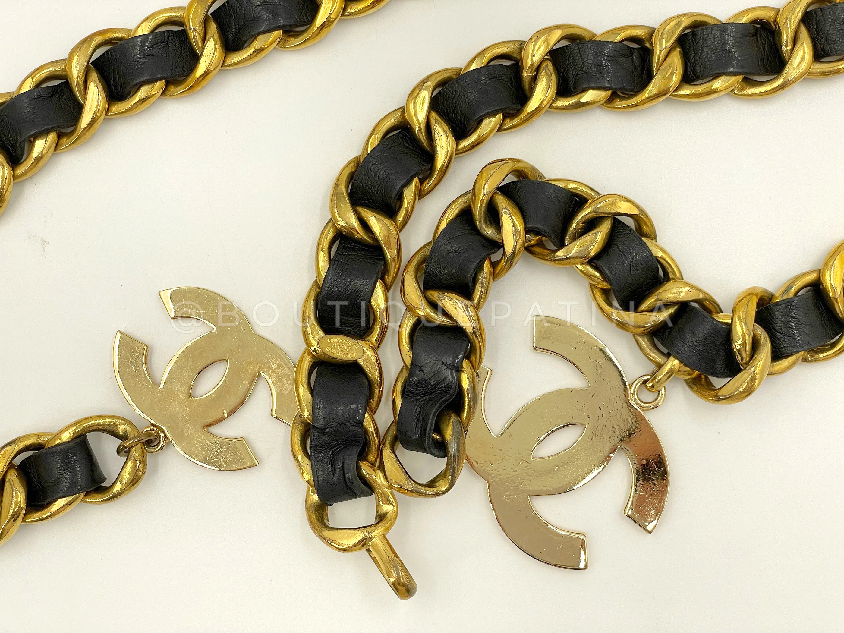 Chanel Vintage Collection 28 Rare Massive Double CC Logo Necklace Belt XPR - Image 3