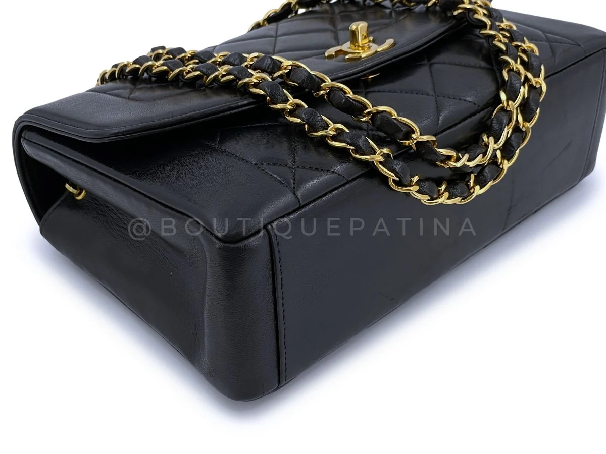 Chanel Vintage Diana Flap Bag Black Medium 24k GHW Pocket - Image 6