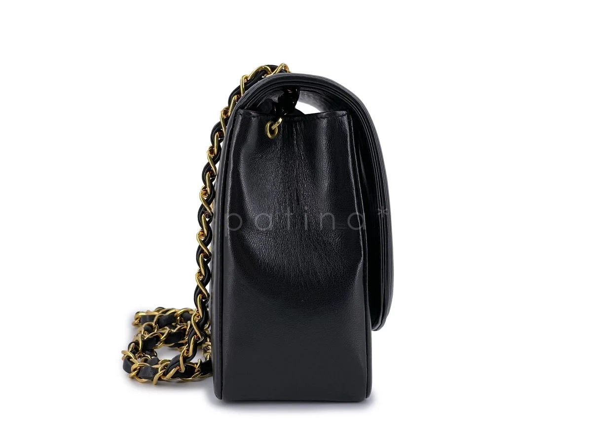 Chanel Vintage Medium Diana Flap Bag Black Lambskin 24k GHW - Image 4