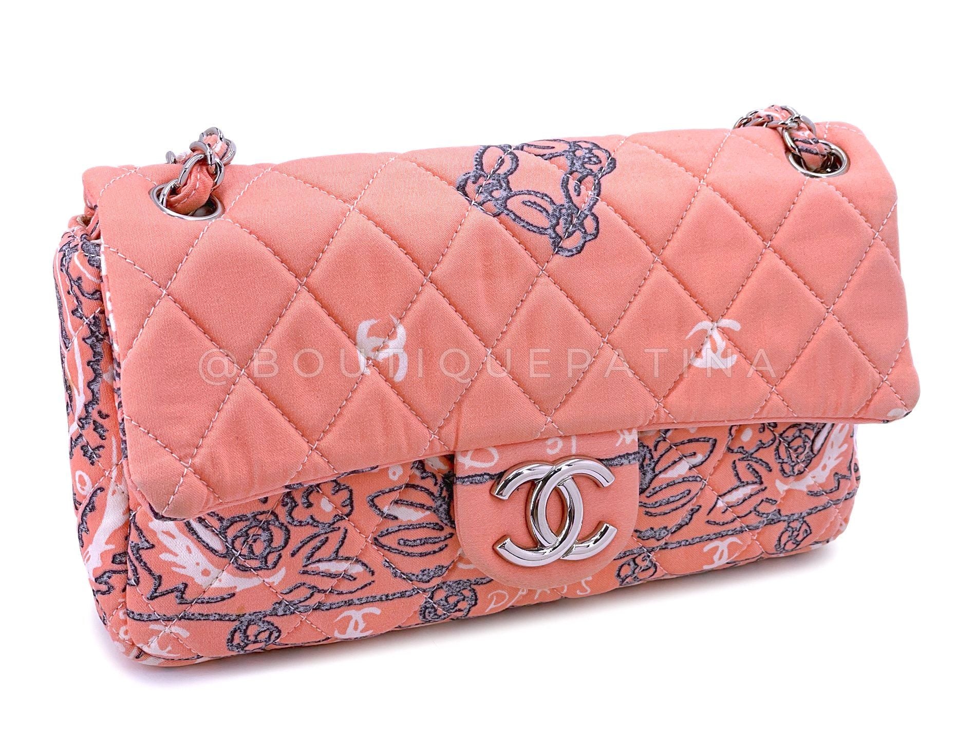 Chanel Vintage Pink Bandana Flap Bag SHW 2009 SHW W8A - Image 3