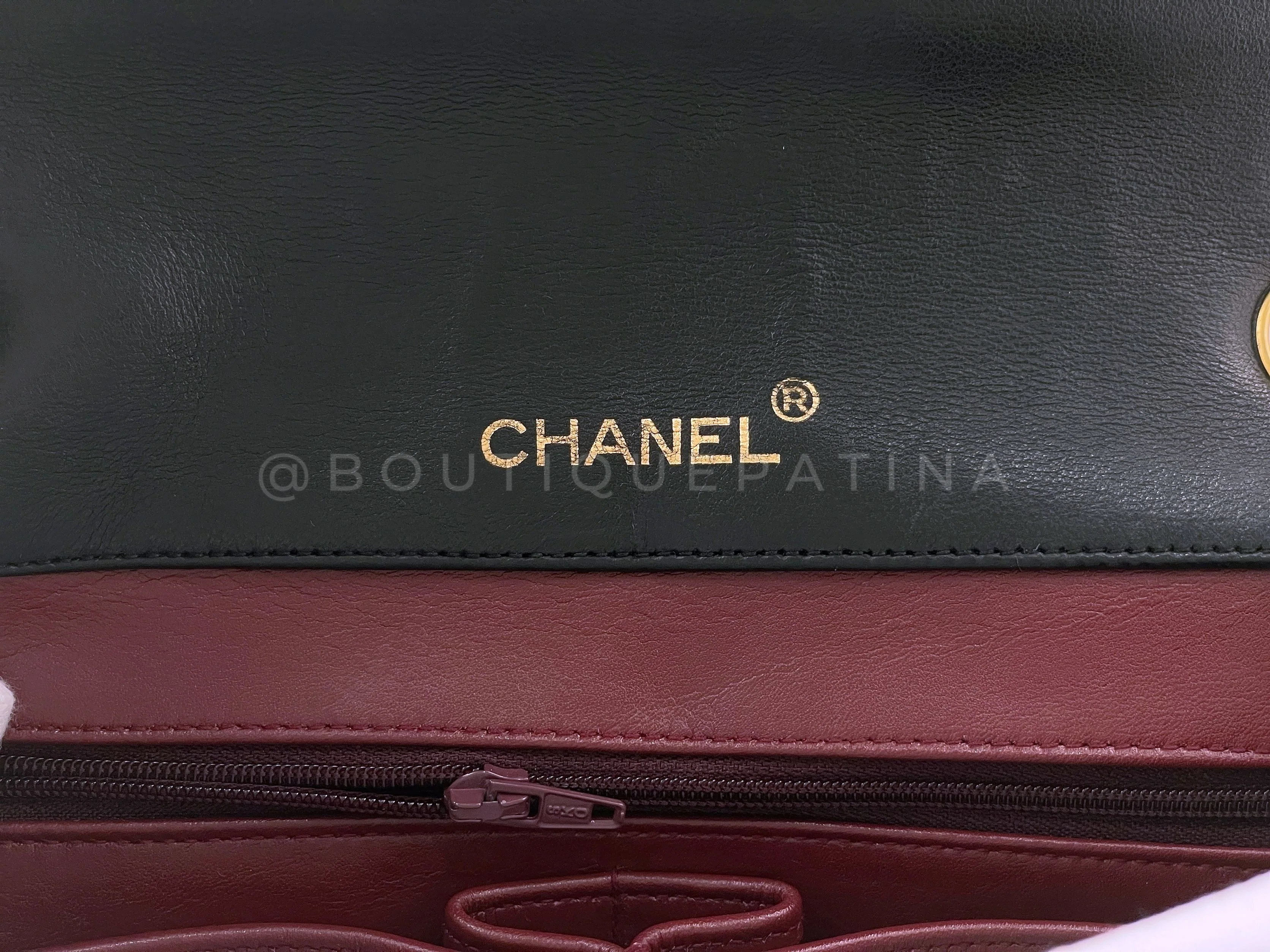 Chanel Vintage Quilted Classic Full Flap Bag 24k GHW Black Lambskin - Image 10
