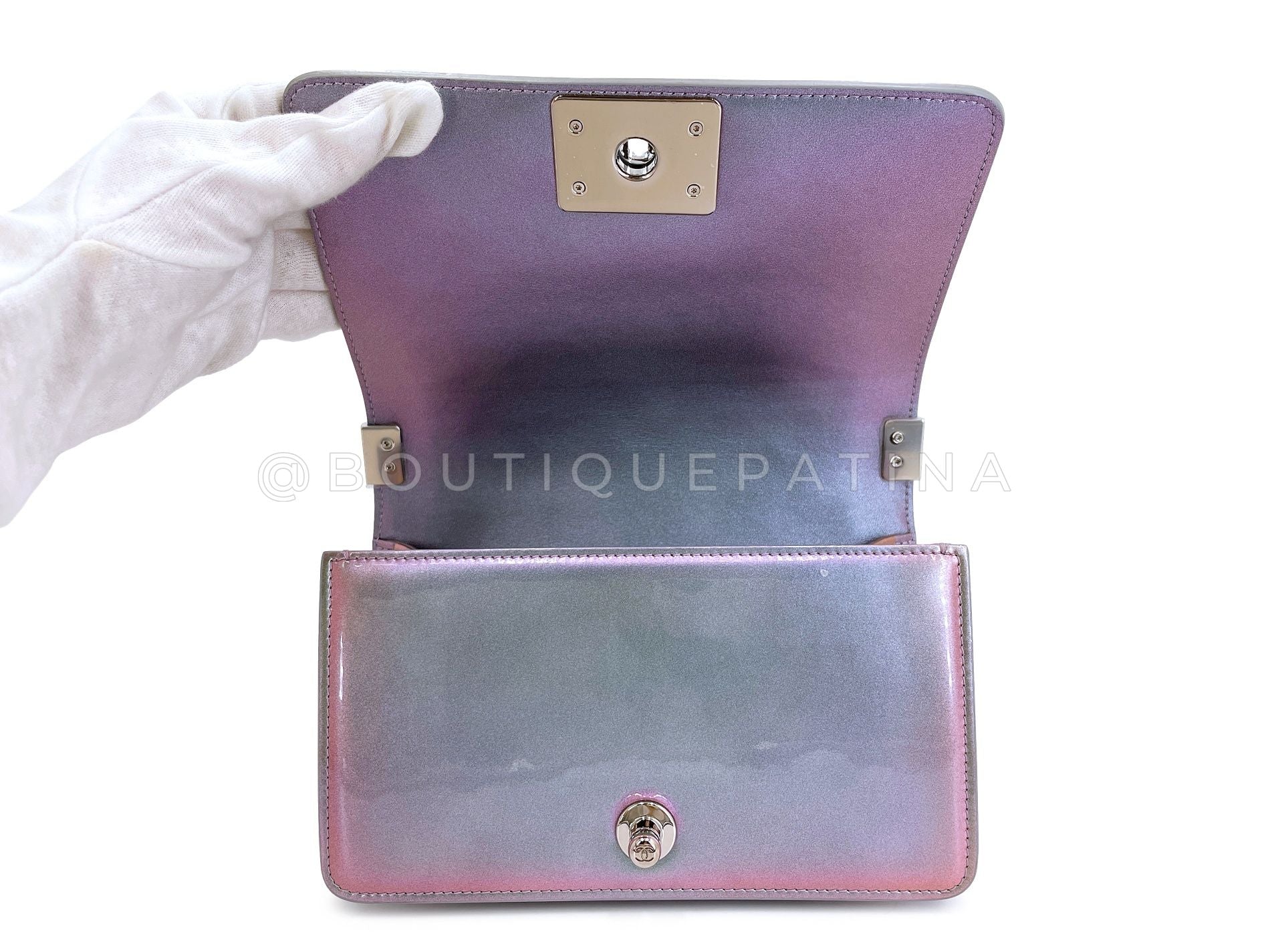 Chanel Water Boy Small Mermaid Iridescent 18S Purple Flap Bag OX3 - Image 10