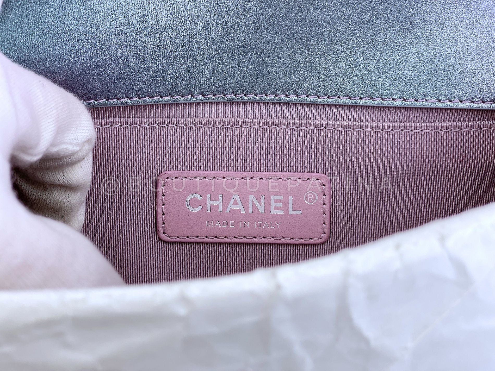 Chanel Water Boy Small Mermaid Iridescent 18S Purple Flap Bag OX3 - Image 13