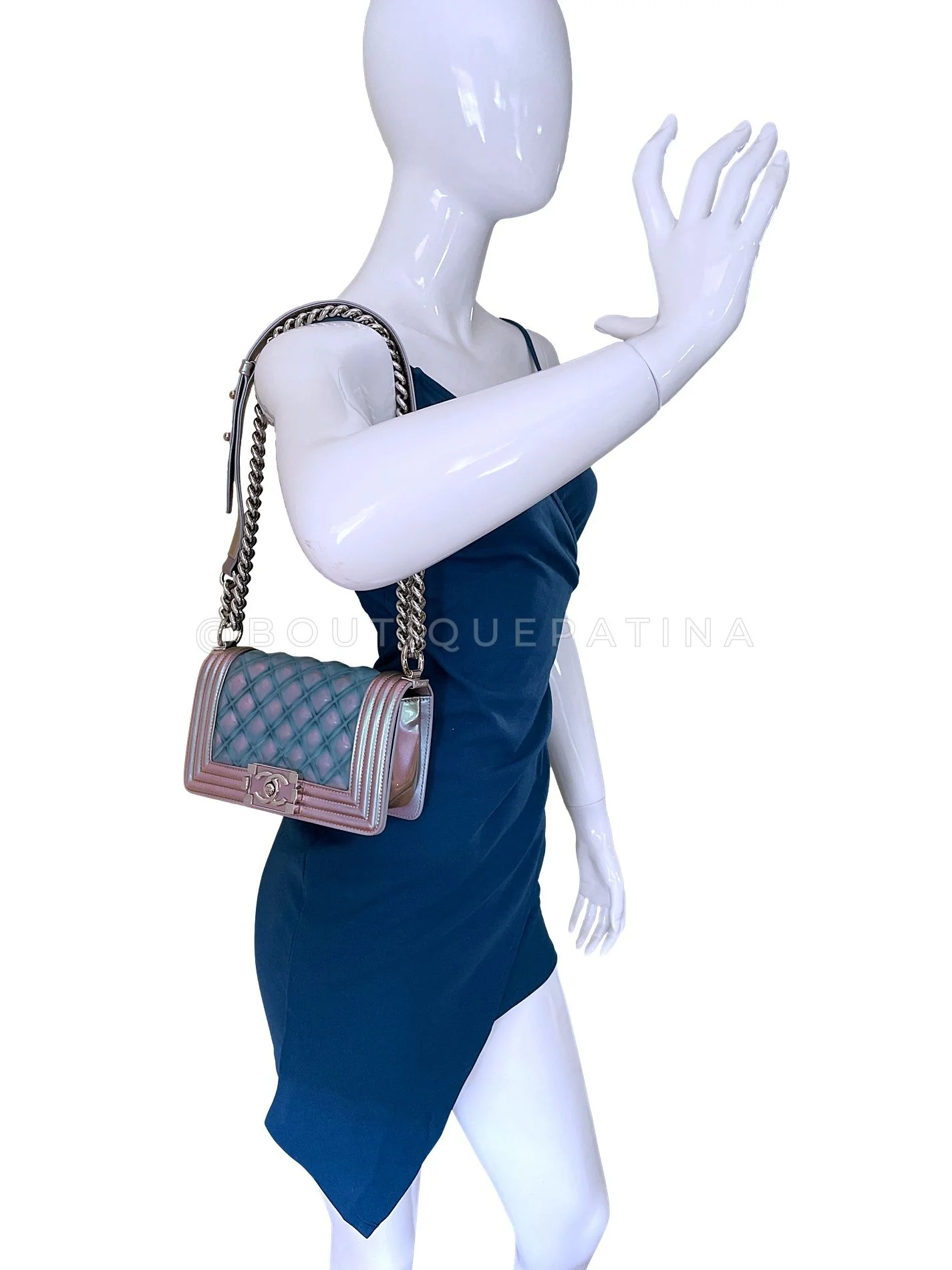 Chanel Water Boy Small Mermaid Iridescent 18S Purple Flap Bag OX3 - Image 16