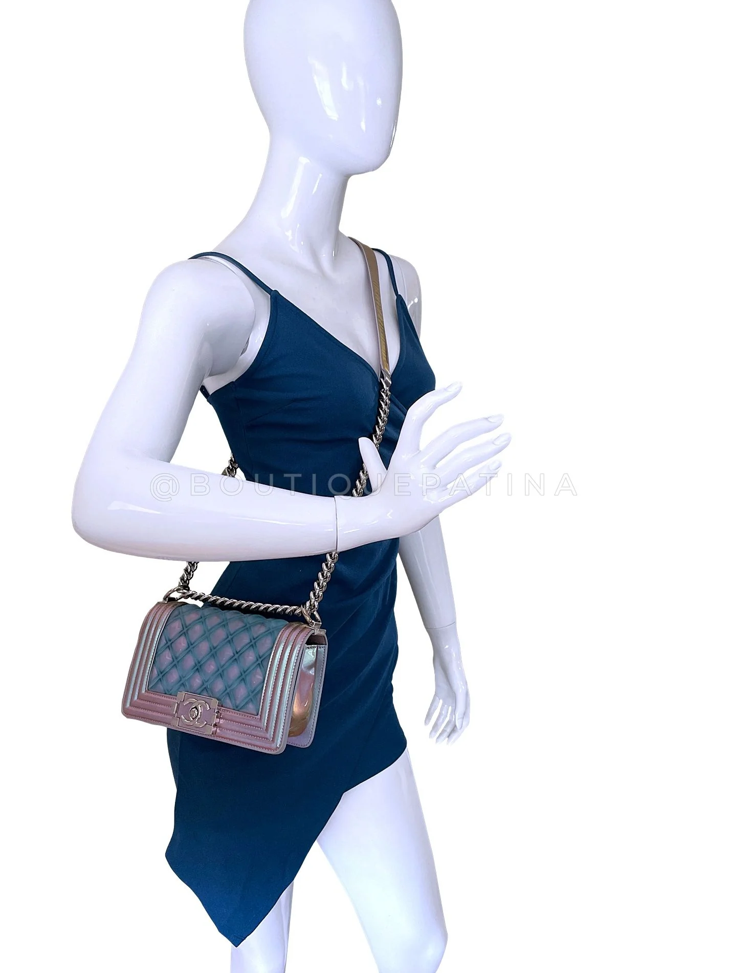 Chanel Water Boy Small Mermaid Iridescent 18S Purple Flap Bag OX3 - Image 17