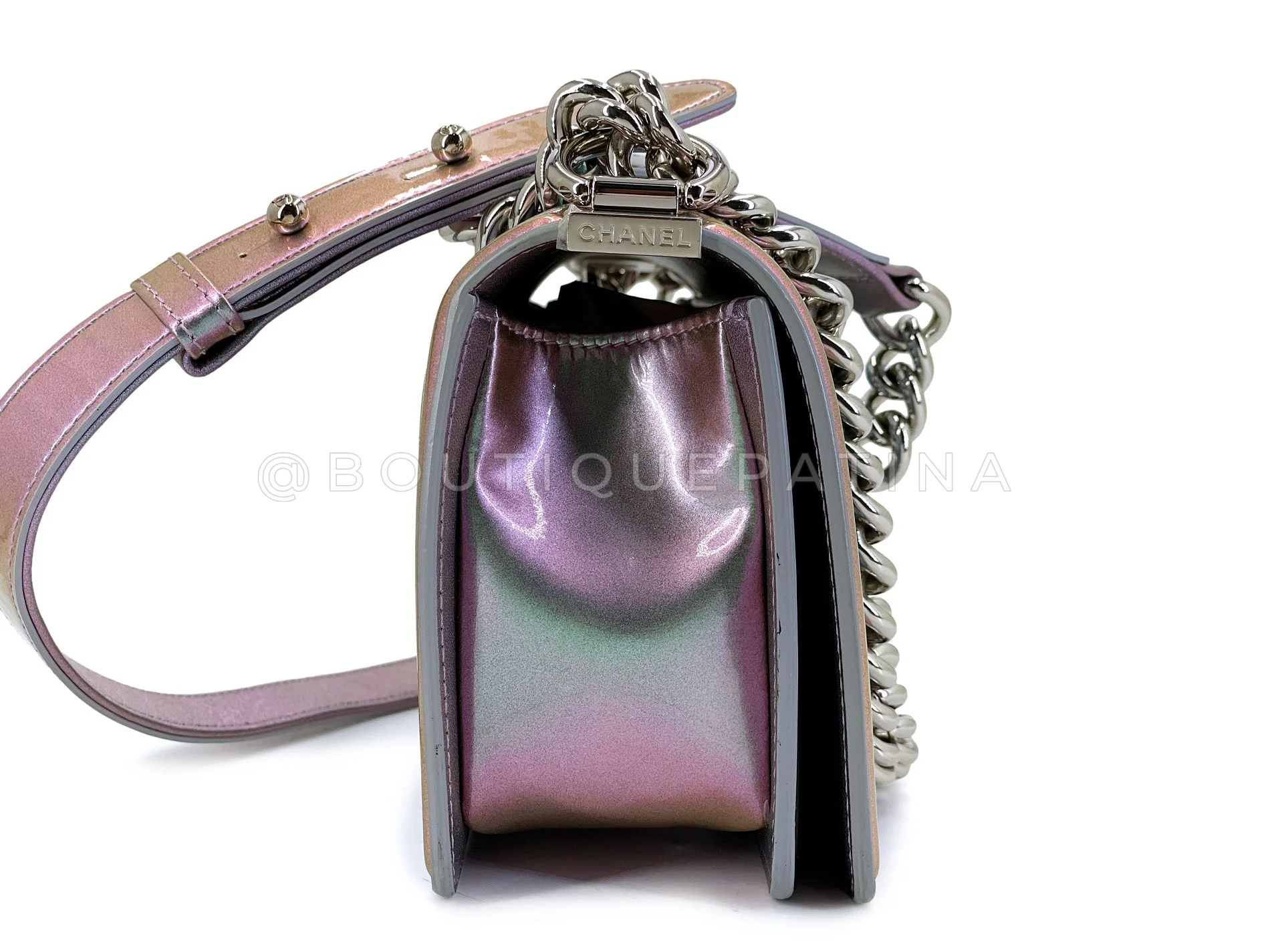 Chanel Water Boy Small Mermaid Iridescent 18S Purple Flap Bag OX3 - Image 4