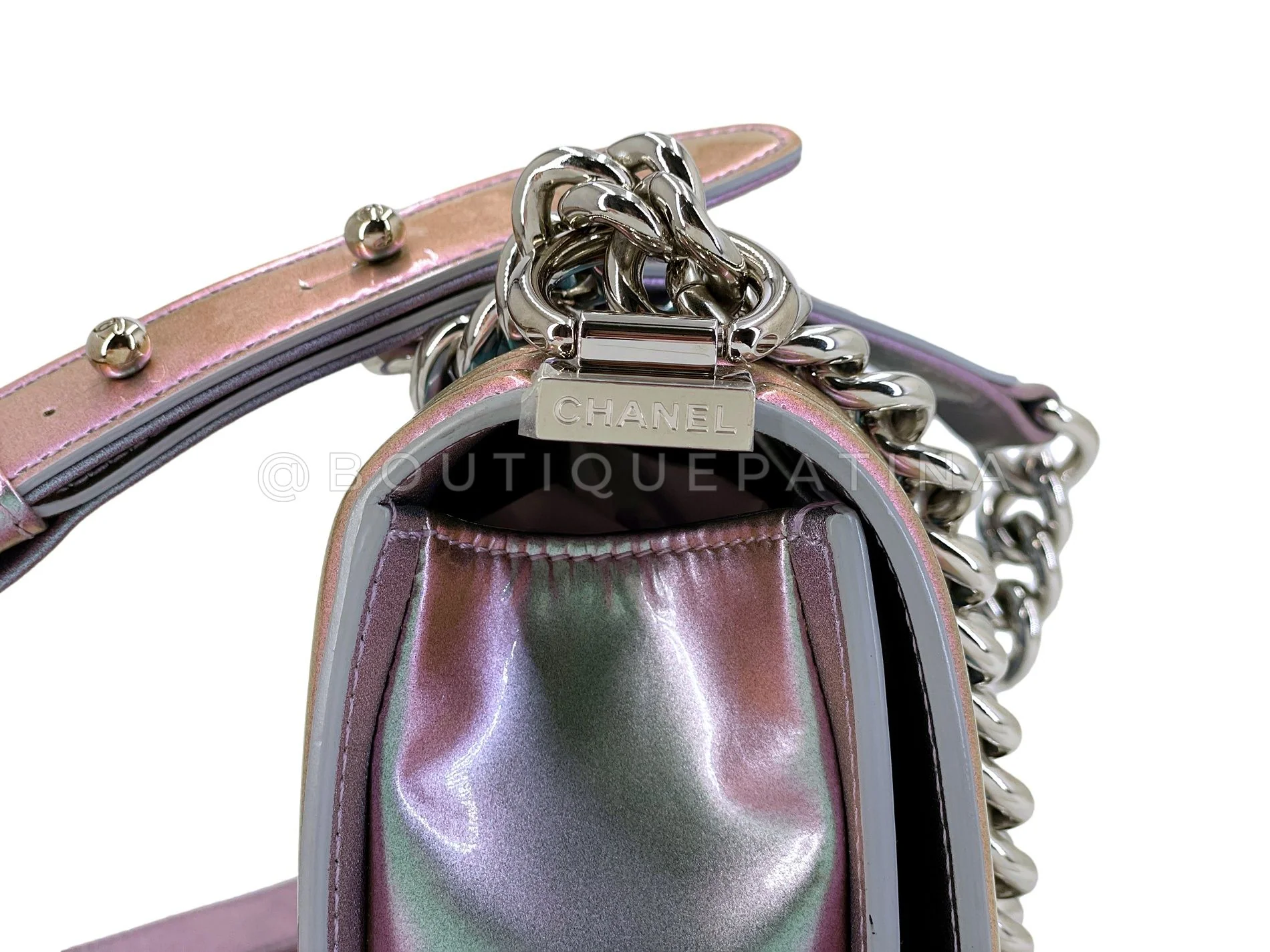 Chanel Water Boy Small Mermaid Iridescent 18S Purple Flap Bag OX3 - Image 5
