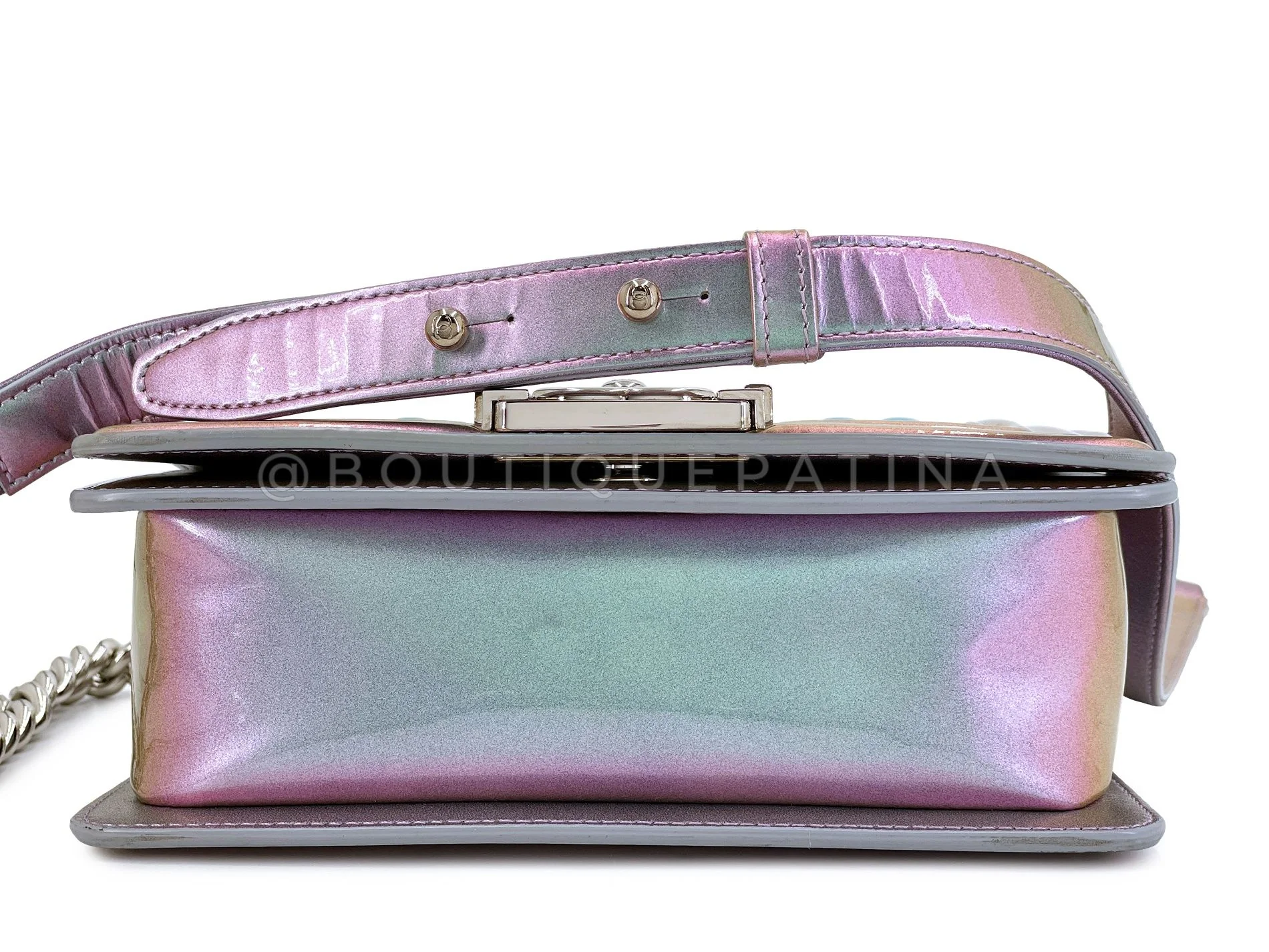 Chanel Water Boy Small Mermaid Iridescent 18S Purple Flap Bag OX3 - Image 7