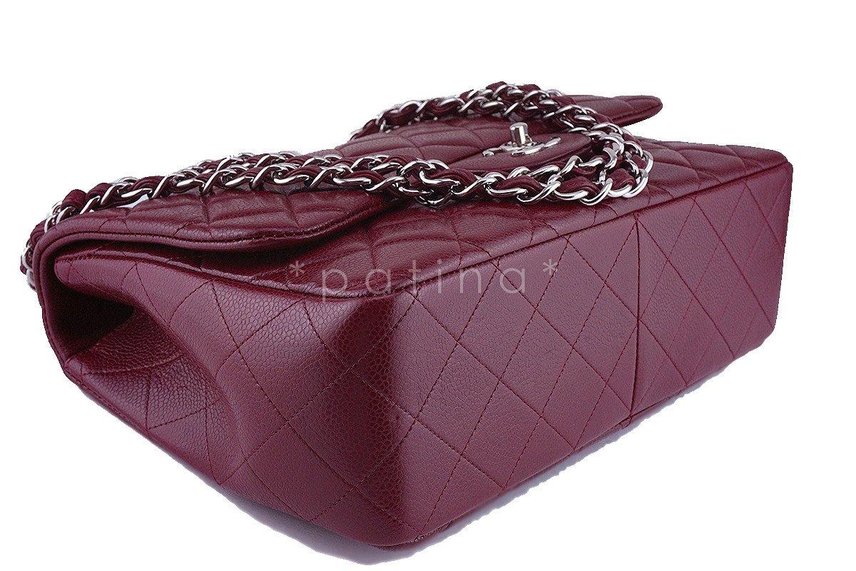 Chanel Wine Red Caviar Jumbo 2.55 Classic Flap Bag - Image 6