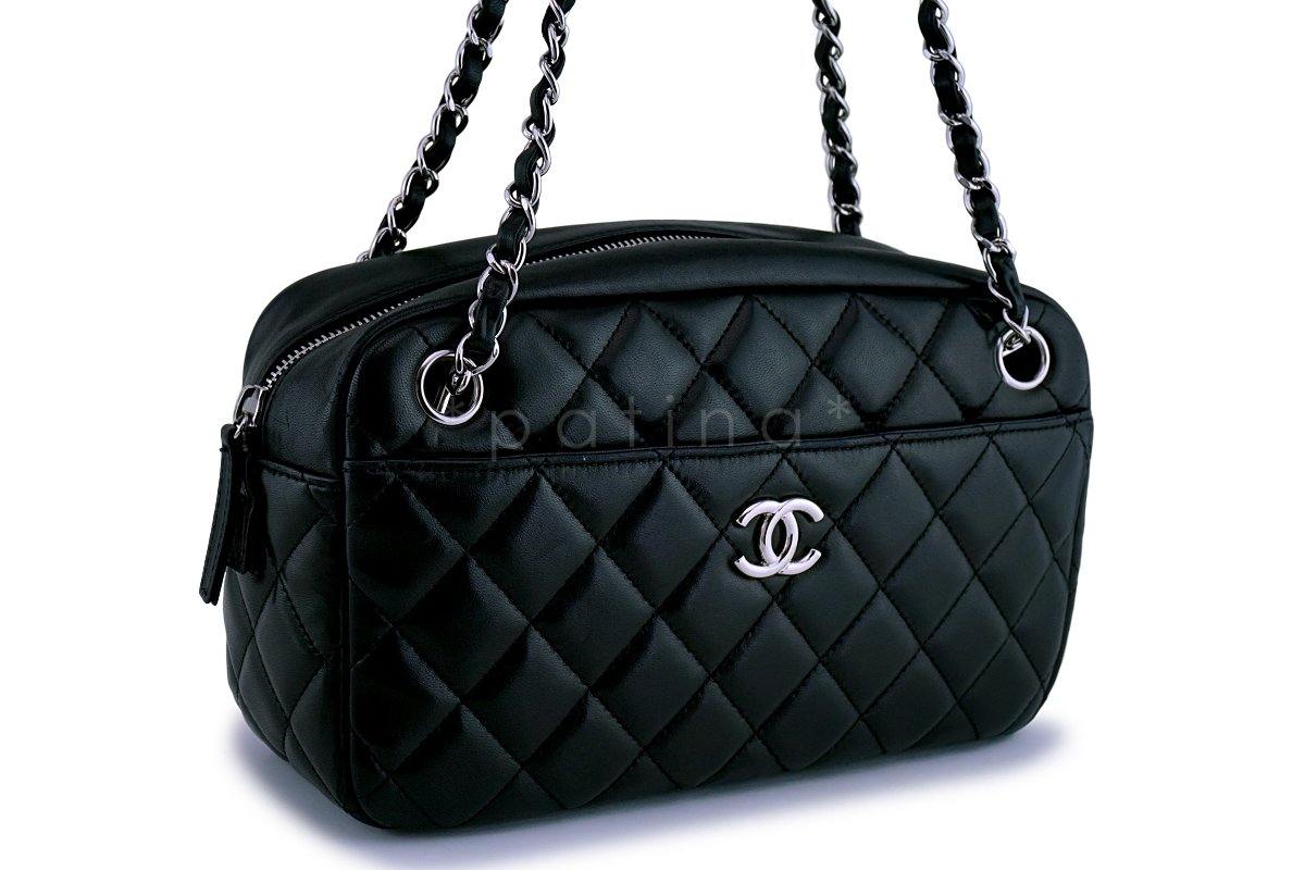 Classic Black Lambskin Classic Camera Case Bag SHW - Image 3